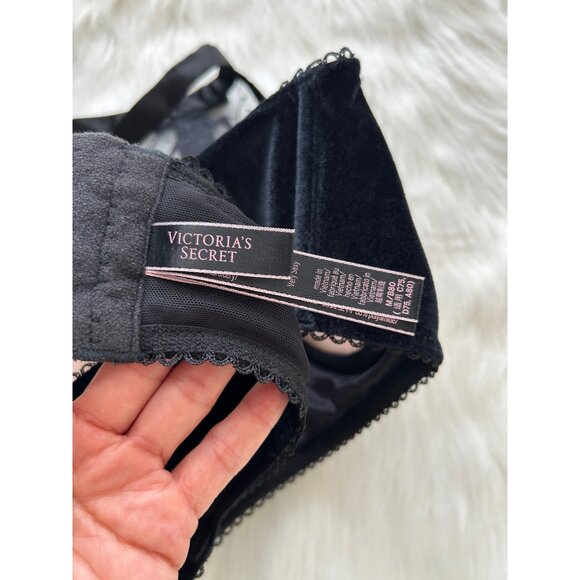 Victoria's Secret Women's Medium High-Neck Embroidered Bra Top - Picture 4 of 14